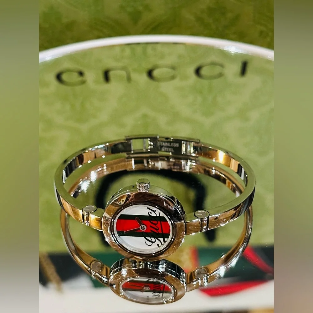 💎 GUCCI WATCH SHERRYLINE WATER RESISTANT w/Box Size 7” - Picture 3 of 12